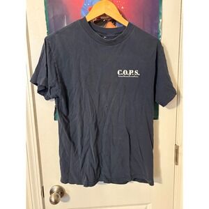 Vintage Kerusso COPS Christians Preaching Salvation T-Shirt Navy Blue Mens L